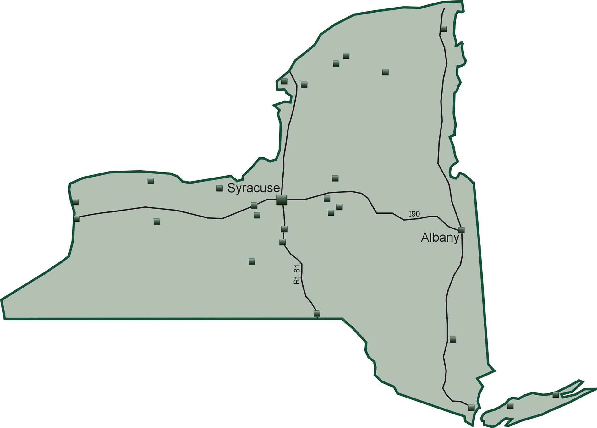 New York state map