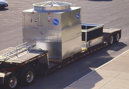 transporting hvac unit on truck